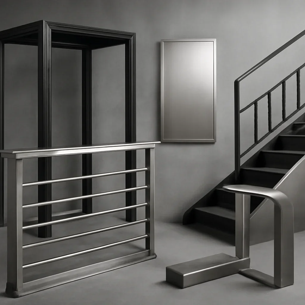 Finished custom metalwork examples with refined lines and durable finishes