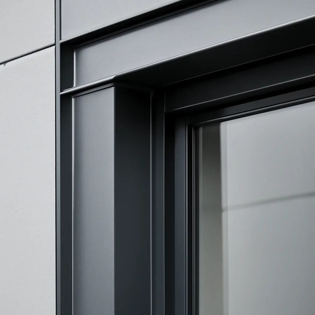 Custom commercial railings canopy and entry metalwork on a modern Pacific Northwest property