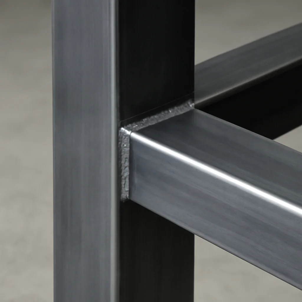 Close view of Bellevue custom metal fabrication details with clean welds, refined finish quality and precise architectural lines