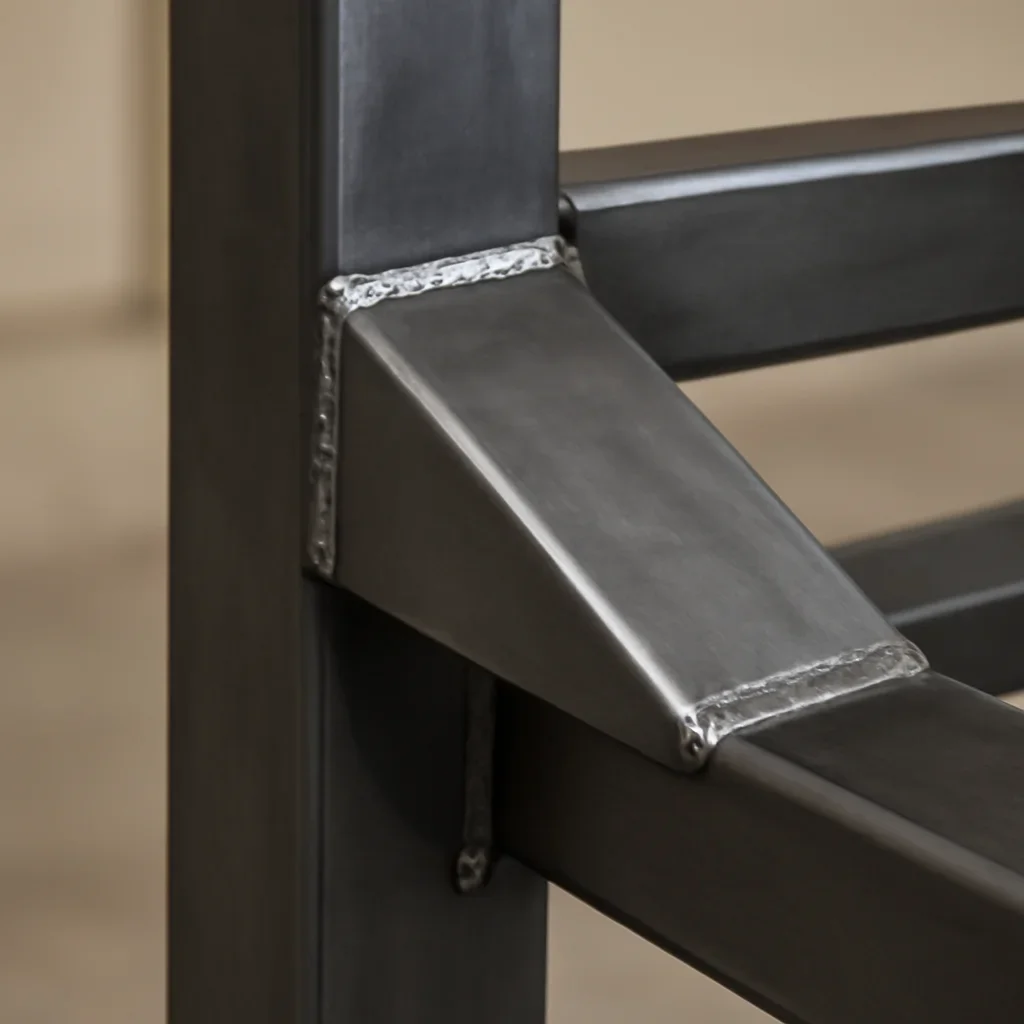 Close view of Tacoma custom metal fabrication details with clean welds, durable finish quality and precise architectural lines