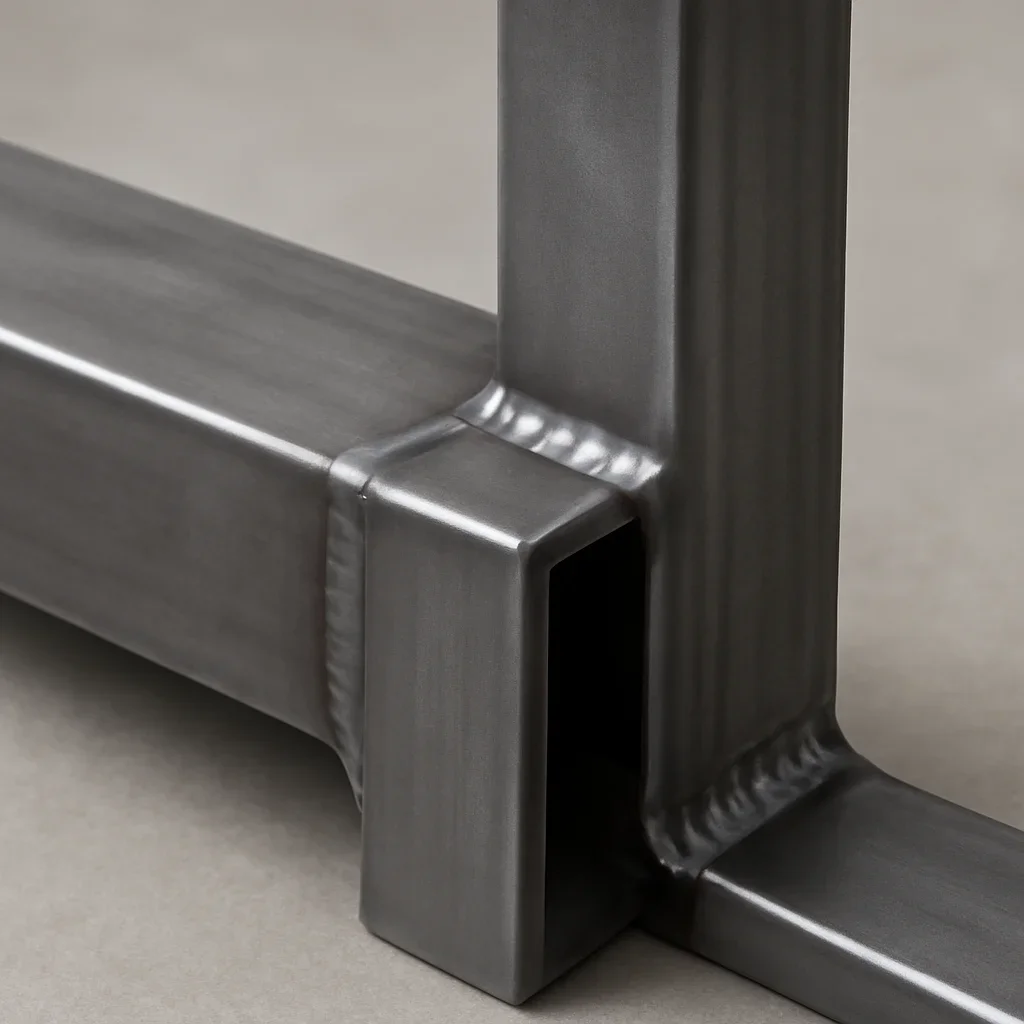 Close view of Yakima custom metal fabrication details showing finish quality, weld precision and clean lines