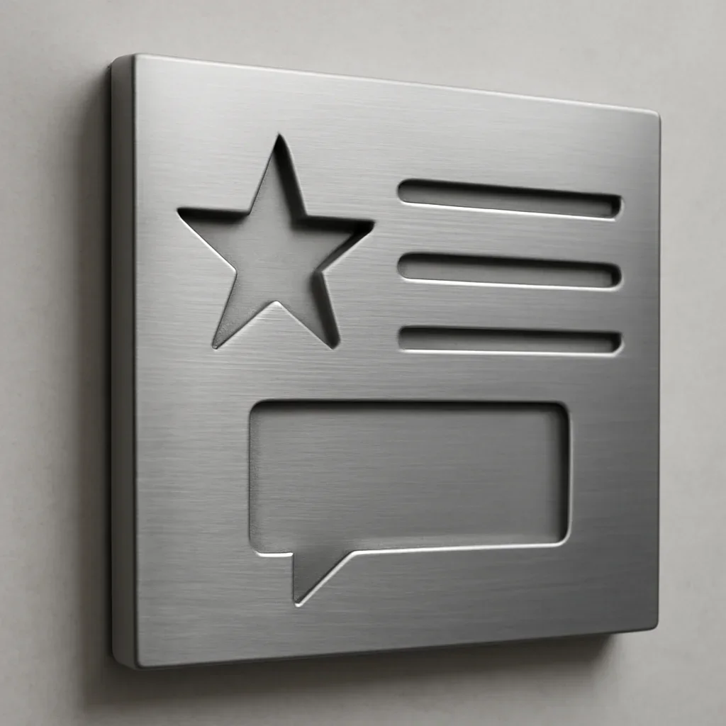 Close view of reviews & testimonials details showing finish quality, weld precision, and clean lines