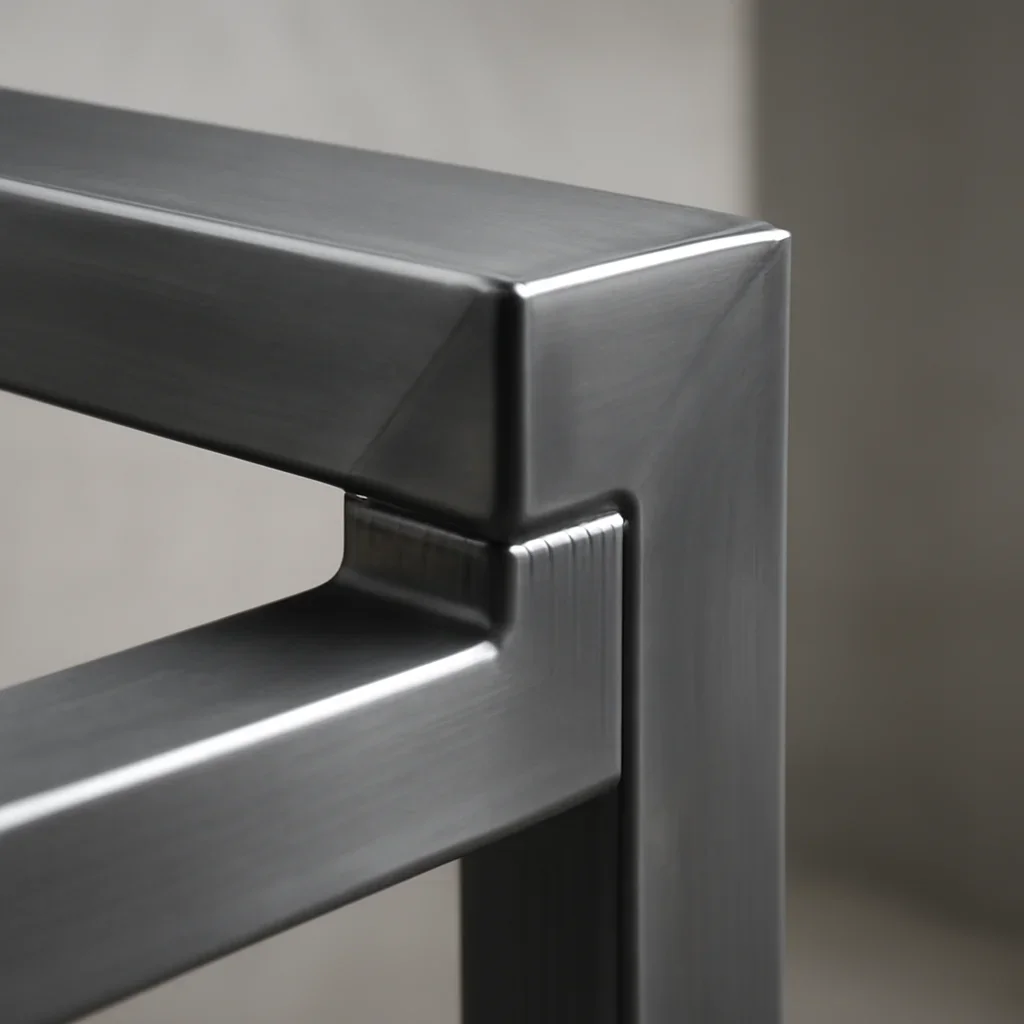 Close view of architectural metalwork showing clean joints, alignment and finish quality