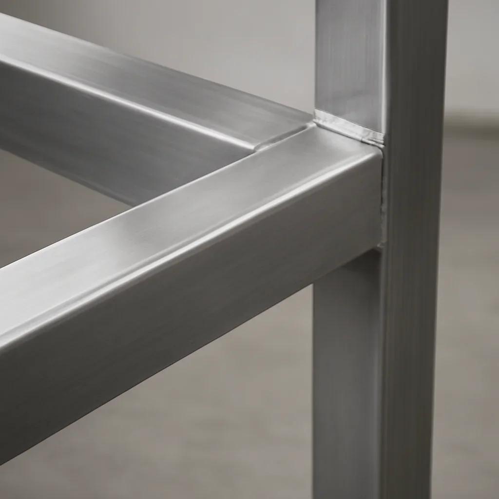 Close detail of commercial metal fabrication showing coordinated finish, alignment and clean construction